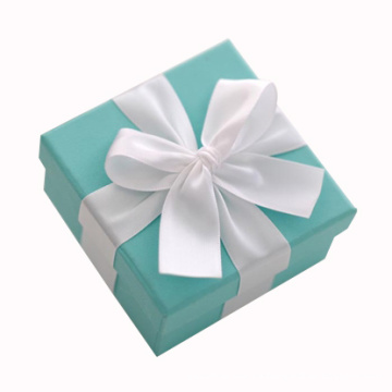 Elegante caja de empaquetado de regalo de papel personalizado con cinta